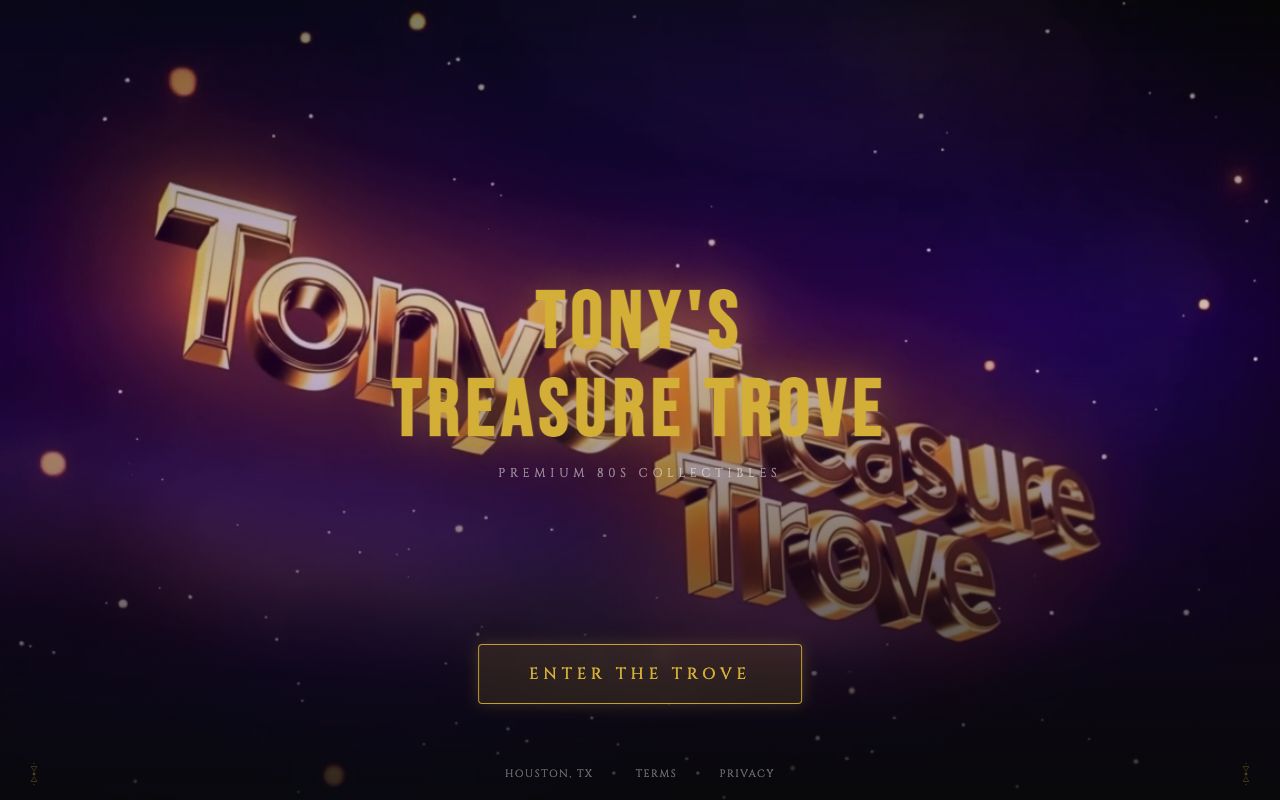 Tony's Treasure Trove website